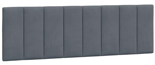 vidaXL Kopfteil-Kissen Hanko Dunkelgrau 160 cm Samt