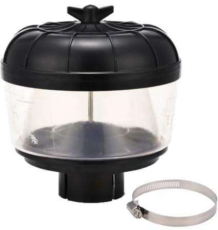 Blueshyhall Filtre cyclonique tout-terrain, tuyau d'admission, filtre à air, universel, pour tuba d'admission, pré-filtre à air tracteur, entrée d'air avec collecteur de sable (2,5 pouces / 63,5 mm)