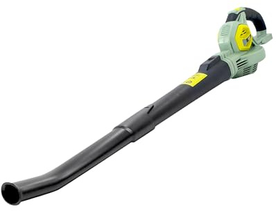 Batteridriven lövblåsare, perfekt för trädgårdsarbete, lätt och avtagbar, med 2 hastigheter, rör 58 cm, bipolär kopparmotor, 150–210 km/h, 20 V, 96 x 16 x 18 cm, batteri ingår ej