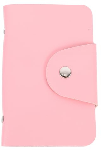 Pochette de Rangement pour Plaque de Manucure Pu Rose 20 Cartes | Format Compact, Fermeture Facile, pour Autocollants et Plaques de Modèle