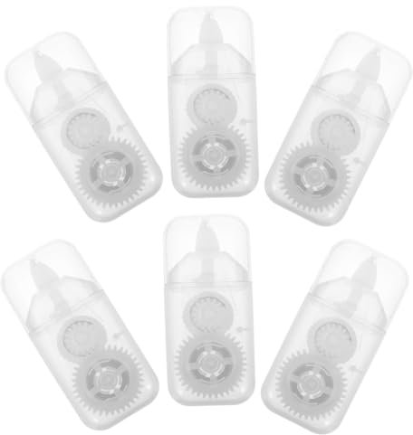 AUTSUPPL 6stücke Korrekturband Für Schüler Tragbares Korrekturband Für Bürobedarf Einfach Anzuwenden Kein Trocknungszeit Ergonomisches Design Transparent