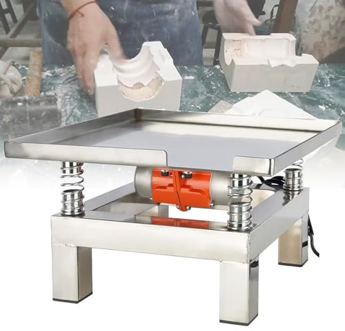 IEOWY Table vibrante électrique pour béton, Petit Banc d'essai Vibrant 13,78 x 13,78, Plate-Forme de compactage en Acier Inoxydable 110 V220 V, pour Atelier d'entrepôt de Laboratoire, 110 V