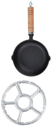 Nzzkoides Padella Antiaderente di Ferro, Padella di Cottura in Casa Mini Non Patinata, Padella per Uova Fritte, Carne Fritta, Pentole per Tutti I Corsi di Cottura(Size:10.8CM,Color:B)