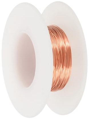 PATIKIL Alambre De Cobre Puro 99.9% Para Fabricación De Joyas, Calibre 28 (0.3mm) Alambre De Cobre Para Manualidades 49.2 Pies Suministros Para Crear Coronas Jardinería