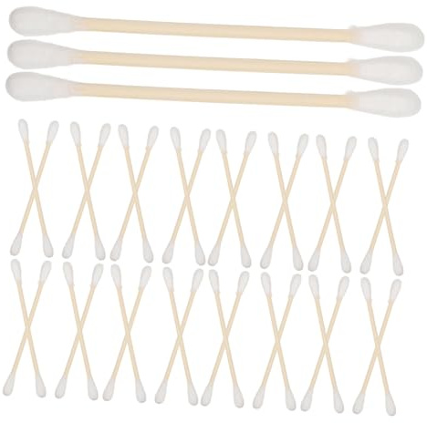Garneck 100stücke Bambus-wattestäbchen Doppelseitige Wattestäbchen Für Ohrenreinigung Makeup-anwendung Und Vielseitige Reinigung Von Empfindlichen Oberflächen