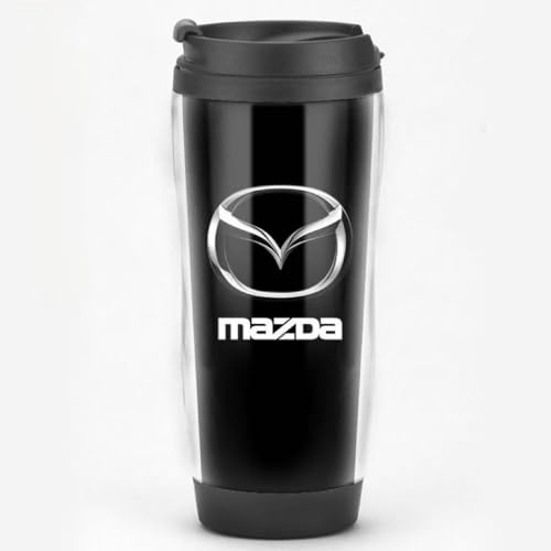 LFXLDS Mug Isotherme pour Mazda MPV,avec Logo Embleme Acier Inoxydable Thermos Tasse à Café Voyage avec Couvercle Etanche Voiture Cadeau Voiture pour Hommes Femmes,Black