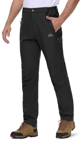 Rdruko Softshellhose Herren Winterhose Wasserdicht Skihose Winter Arbeitshose Warme Gefüttert Hosen Wanderhose Outdoorhose