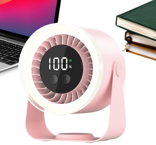 Genérico Ventilador De Escritorio Silencioso,Ventilador Silencioso 10 Velocidades Recargable USB | Carga USB de Bajo Consumo y Bajo Ruido para Dormitorio, Tienda, Guardería, Autocaravana y Cocina