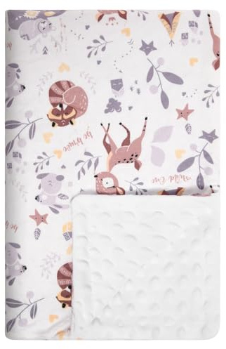 HAGOT 100 x 75 cm babyfilt, babyfilt nyfödda, gosig filt, present, för pojkar flickor, för krypfilt barnsäng barnvagn baby sängkläder