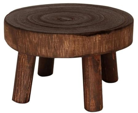 Woalopted 14/17/20 cm taburete pequeño para plantas de madera, taburete para flores de madera maciza, soporte de mesa para plantas de interior, soporte para macetas, soporte para plantas en