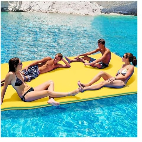 poolflottar， Flytande matta for näckrosblad, flytande vattendyna, skumdyna for vattenrekreation och näckrosmatta for obegränsat skoj(1.8mx0.9mx3.3cm)
