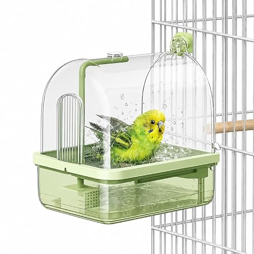Vogelbäder Für Käfig, Mehrzweck-Vogeldusche für Käfige Hängende Badehaus für Vogelkäfig Papageienbadewanne Automatisches Vogelbad Wellensittich Zubehör Für Innenflug Volieren Zucht