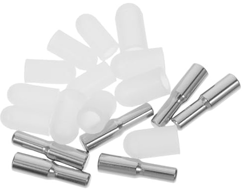 JECOMPRIS Lot de 6 Chevilles D'étagère Cachées en Acier Inoxydable 1/5 à 1/4 X 1 pour Supports de Placards, Étagères en Verre et Bois, Fixation Invisible pour Armoires et Rangement