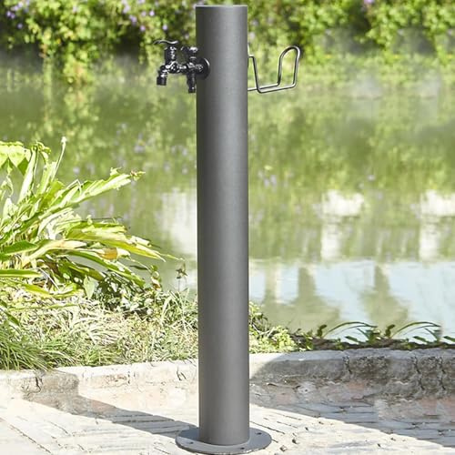 Generico Pompa da Giardino Multifunzionale a Colonna d'Acqua - Pompa per Acqua in ghisa azionata a Mano con Supporto, Facile da Usare, Durevole, Finitura Elegante, Perfetta per l'irrigazione del giar