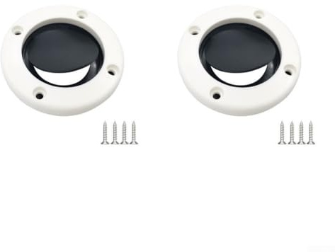 Kit valvola di scarico spaziatura fori 47 mm per yacht cockpit, flapper in gomma ABS autodrenante, valvola di ritegno uscita di scarico per barca da pesca Speedboat (2 pezzi)