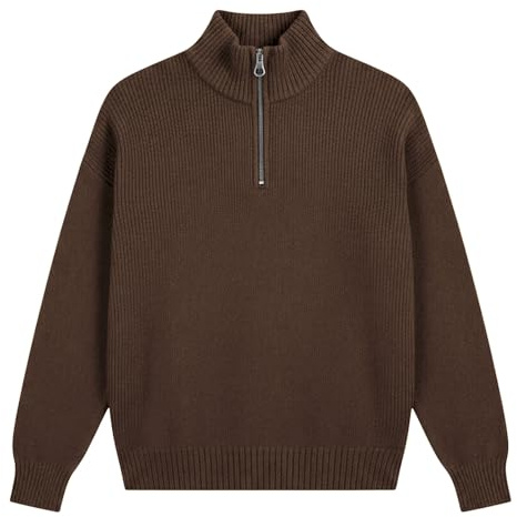Halv dragkedja tröja herr sweatshirt herr med dragkedja mjuk | Vintertröja med herrtröja elegant arbetströja mjuk tröja herr enfärgad fleecetröja