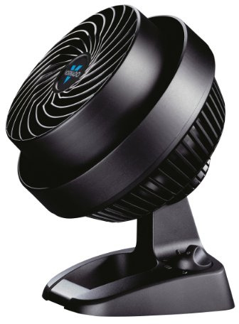 Vornado 530 Compact Air Circulator Fan, 3-Speed Manual Control, Adjustable Tilt, Whole Room Cooling, Black Floor Fan for Bedroom and Office, Vortex Action, 65 ft Range