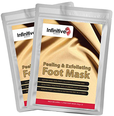 5 x Pairs Of Exfoliating Foot Mask Peeling Feet Masks Pair, Exfoliator, Exfoliater, Exfoliating Scrub, Whitening and Moisturiser, Clear Foot Odour, Remove Hard Dead Skin