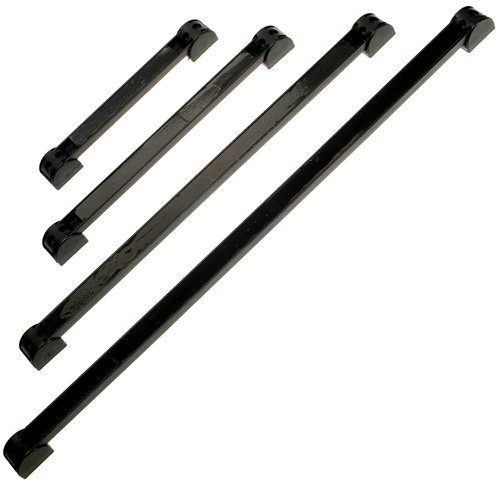 4 x Sehr starke MAGNETLEISTE/Magnetschiene/Magnethalter/Werkzeugleiste/Messerleiste (hohe Haftkraft) mit Halter 200 300 460 600 mm SCHWARZ