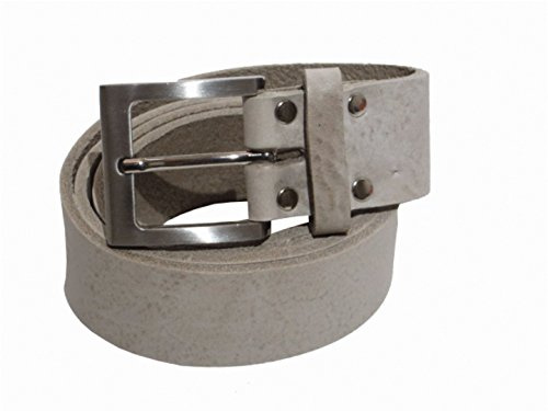 Kollektion Chrissys-in Ledergürtel hellgrau aus festem Rindleder 4 cm breit aus eigener Fertigung (100)