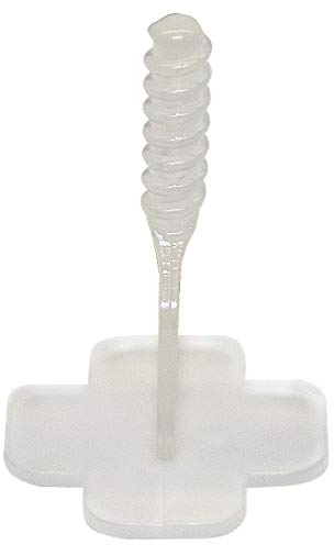 Karl Dahm Gewindelaschen Basis für 2 mm Fugen, 500 Stück, transparent I Gewindebasislaschen für Fliesen-Nivelliersystem I Leichtes Fliesen-Legen mit professioneller Fliesen Verlegehilfe I 12455