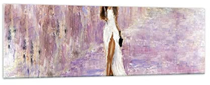 Panorama Bilder auf Glas 160x50cm Glasbild Frau Regenschirm Groß XXL Wanddeko Bild im Glas Schlafzimmer Küche Wandbilder Dekoration Wohnzimmer Modern Wall Decor Wand Kunstdruck Art GAB160x50-3822