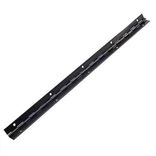 KAIISSA Stangenscharnier 26 x 380 mm Klavierband Stabile Durchgehendes Scharnier Scharnierband Möbelscharnier,Teilbar/Schneidbar für Klaviere, Schranktüren, Große Fenster, Boote, Schwarz 1 Stück