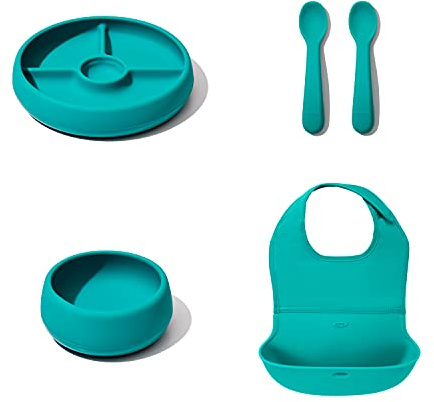 OXO TOT Silicone Feeding Gift Set - BPA and PVC Free
