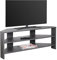 RICOO Mobile TV angolare 110 x 45 x 36 cm WM069-BG Mobiletto porta televisore Grigio cemento