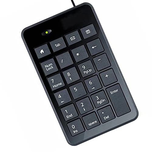 Gusengo Number Keypad for Laptop - Compact Numeric Keypad External USB Wired Numpad | External USB Connecting Number Pad Keyboard