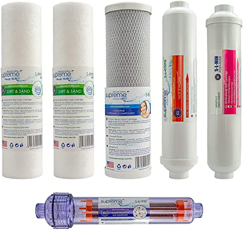 Ersättningsfilterset för supreme omvänd osmos, filter för överlägset osmos, dricksvattenfilter, osmosfilter, membranfilter, osmos-system, membran, vattenfilter: (RO7)