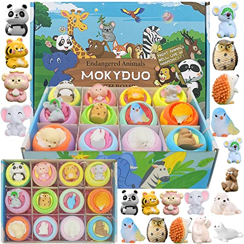 MOKYDUO Badebomben für Kinder – Bunte Bath Balls, Pädagogisches Baderlebnis mit Tierfiguren, Beliebt bei Mädchen & Jungen, Einzelverpackt – Geburtstags- & Badespaß-Geschenk