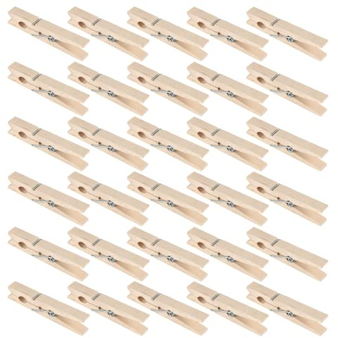 ZEONHAK 300 Pack 7.2cm Wood Clothes Peg, Wooden Clothespin for Craft Towels Decor Art Wall