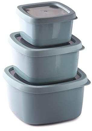 Snips Aroma Box | Set 3 Contenitori Ermetici per Alimenti | 0,5 LT, 1 LT, 1,5 LT | 3 Contenitori in Plastica con Coperchio | Made in Italy | 0% BPA