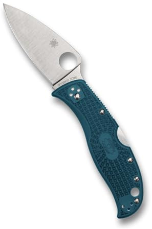 Spyderco Knives LeafJumper Lightweight C262BLK390 Blue FRN and K390 Pocket Knife