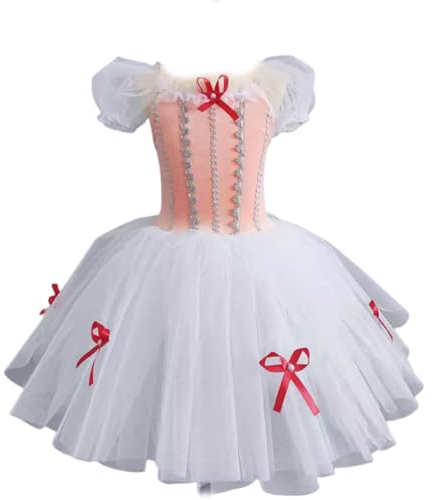 EFLALYHG Professionelles Ballett-Tutu, Ballett-Pfannkuchen-Schwanensee-Tutu, Ballerina-Kostüme, Tanzkostüm, Eiskunstlauf-Wettbewerbskleid,B,160