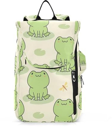 Caihoyu Unisex-Tennistasche, wasserabweisend, für 2 Schläger, für Teenager, Jungen, Mädchen, Männer, Frauen, niedliches Frosch-Muster