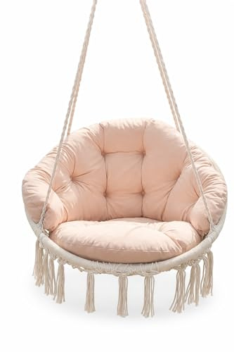 Oleńka Hängeschaukel Kissen für Hängeschaukel Schaukelauflagen Hängenest BEIGE