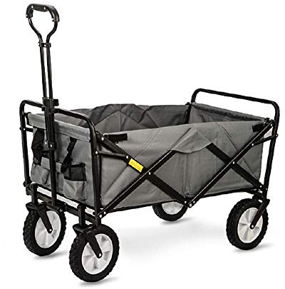 NZpost Garden Cart Trolley Foldable Pull Wagon Folding Trolley Camping Heavy Duty Wagon Hand Cart Festival Trolley for Outdoor Camping BBQ Gardening Shopping Beach (B)