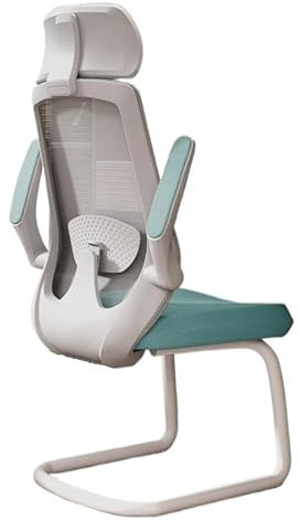 Sillas de Oficina Silla de oficina ergonómica sin ruedas, silla for juegos con brazos ajustables, silla de escritorio for oficina en casa, silla de trabajo con soporte lumbar Silla de Escritorio(Green