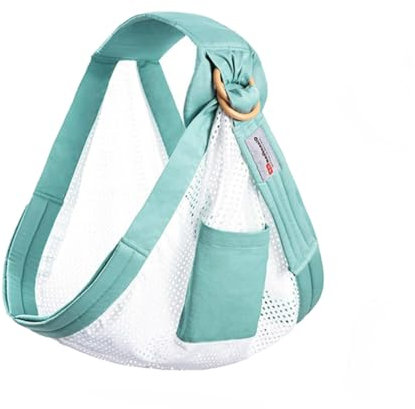GARVALON Sling Atmungsaktive Tragehilfe Für Neugeborene Monate Mintgrün Multifunktionale Stilldecke Mit Ergonomischem Design Für Bequeme Mobilität Und Optimalen Halt