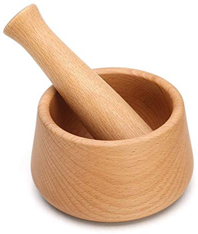 SBCGFY Ensemble de mortier et Pilon Ensemble de mortier et Pilon Ensemble de mortier et Pilon en Bois léger Durable et Facile à Nettoyer Bol à mélanger Idéal pour Les épices Ail