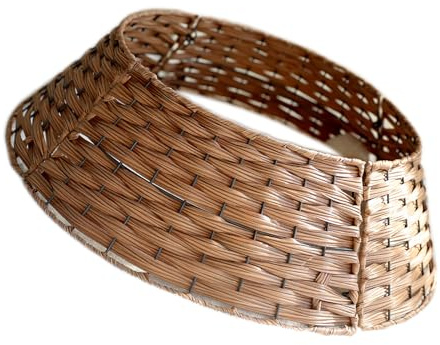 LAIOUSN Base per albero di Natale intrecciata in rattan artificiale, gonna per albero di Natale, regolabile, cestino in rattan, Multicolore, L