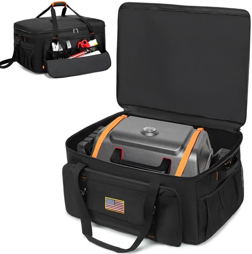 XINTREY Grill Carry Case Compatible with Char-Broil Grill2Go X200 1-Burner Portable Propane Gas Grill Cover Bag for BBQ Tools & Accessories (Bag only) 25 L x 17 W x 12 H