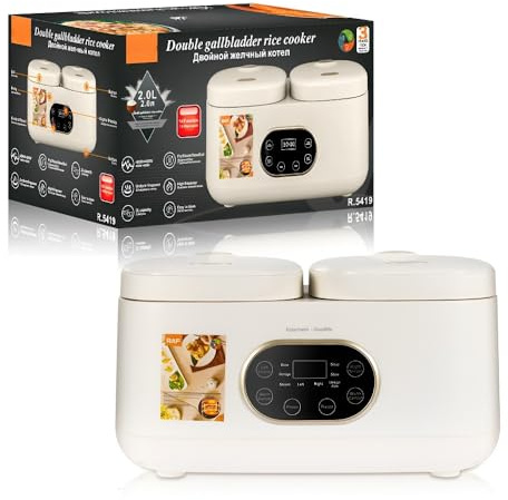 Olla Arrocera Inteligente De 2 L Con Ollas Interiores De Acero Inoxidable, Olla Arrocera Eléctrica Automática Multifuncional For Una Cocina Casera Saludable.