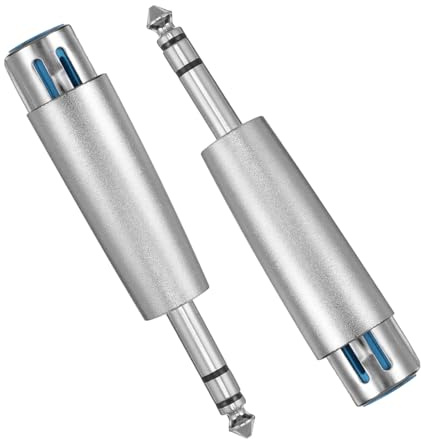 VERDANVERSE 2 pièces Adaptateur vers XLR Broches Femelle Connecteur Audio Microphone Cuivre Conversion Audio pour Casque Enceinte et Mixeur