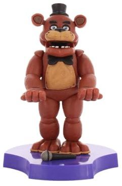 Cableguys Minis Five Nights at Freddy's Freddy Phone Stand & Earbuds Holder - Novelty Phone Stand for Desk Decor and Bedside Accessories, In Ear Headphone Holder for Smartphone & Small Devices
