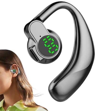 Auricolari Over Ear Cuffie Con Display Digitale | Earbuds Sportivi Per Workout Per Casa, Studio, Videogiochi, Corsa, Sport, Workout, Palestra, Nuoto, Lavoro, Chiamate, Musica
