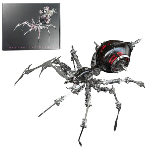 3D Metall Puzzle Insekten, Steampunk Bug Mechanisch Kriegs Spinne Modellbausatz, DIY Montageblock Puzzle Geschenk Schreibtischdekoration (PC Gehäuse)