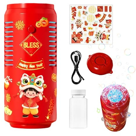 qokeeu Tvålbubbelmaskin – säker och justerbar leksak med belysning och ton, bubbelmaskin, för familj, inomhus- och utomhusbruk, sammankomster, helgdagar, fester, evenemang